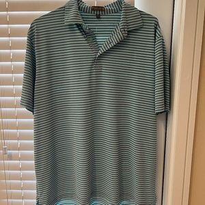 Peter Millar Golf Shirt - Purple and Mint Green